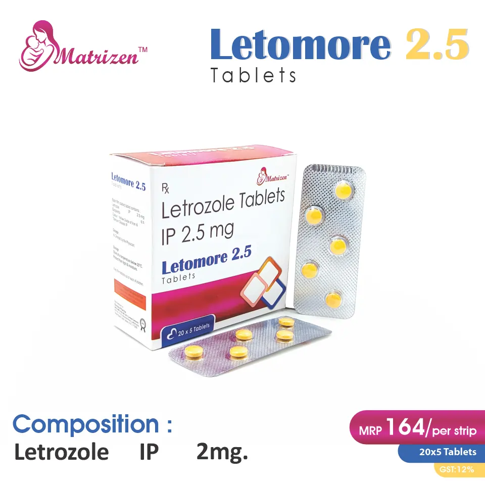 Letrozole (2.5mg) Tablet at Best Price in PCD Pharma Franchise for Aromatase Inhibitor and Breast Cancer Treatment.